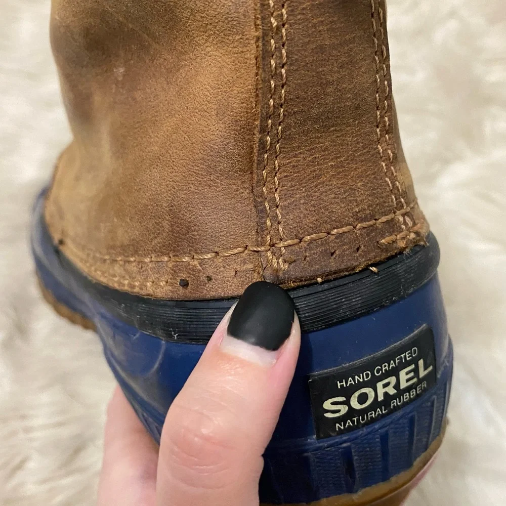 Sorel Men’s Cheyanne II Lace Up Navy Blue Waterproof Duck Boots Snow Boots